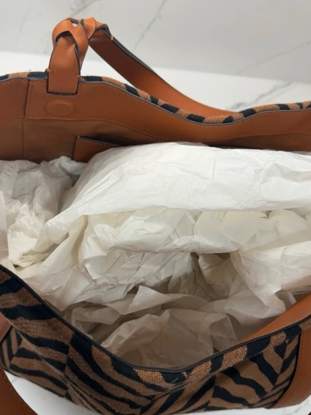 Ulla Johnson Albers Tiger Canvas Tote Bag